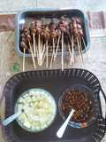 Sate daging dan lidah sapi