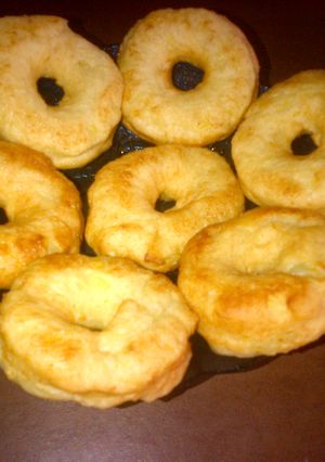Foto resep donat kentang belum di make up
