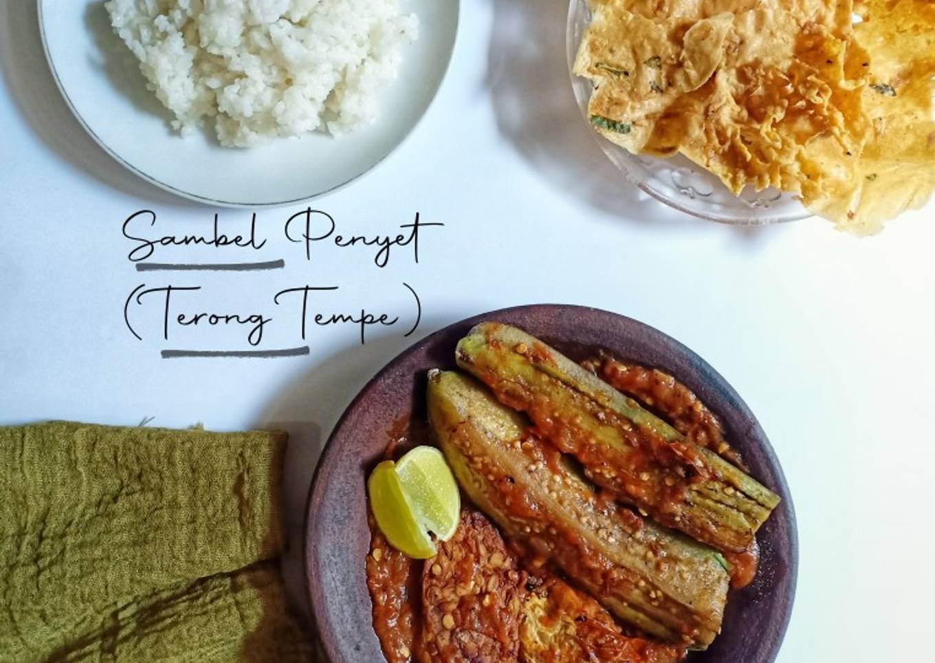 Sambel Penyet (Terong Tempe)