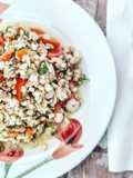 Orzotto with Shrimp, Clams, and Cherry Tomatoes