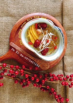Hình của món Chè dưỡng nhan- nhựa đào, tuyết yến, nấm tuyết.