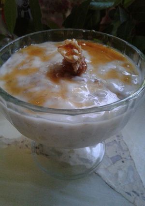 Una foto de Sopa helada de banana