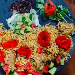 Masala biryani A picture of Masala biryani.