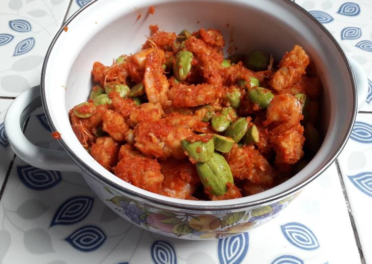 Langkah Mudah untuk Menyiapkan Balado udang tempe petai Anti Gagal