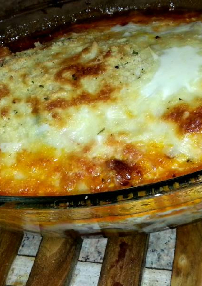 Una foto de Lasaña de calabacín con chorizo y champiñones