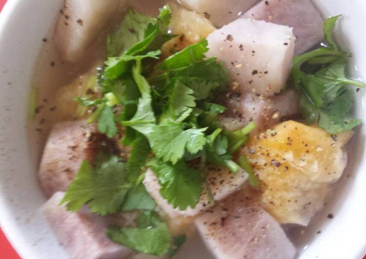 How to Prepare Homemade Quick Vegan Taro Soup