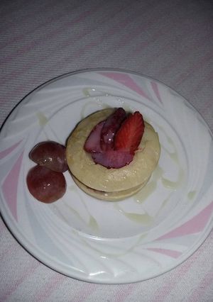 Foto resep Pancake strawberry mini sederhana