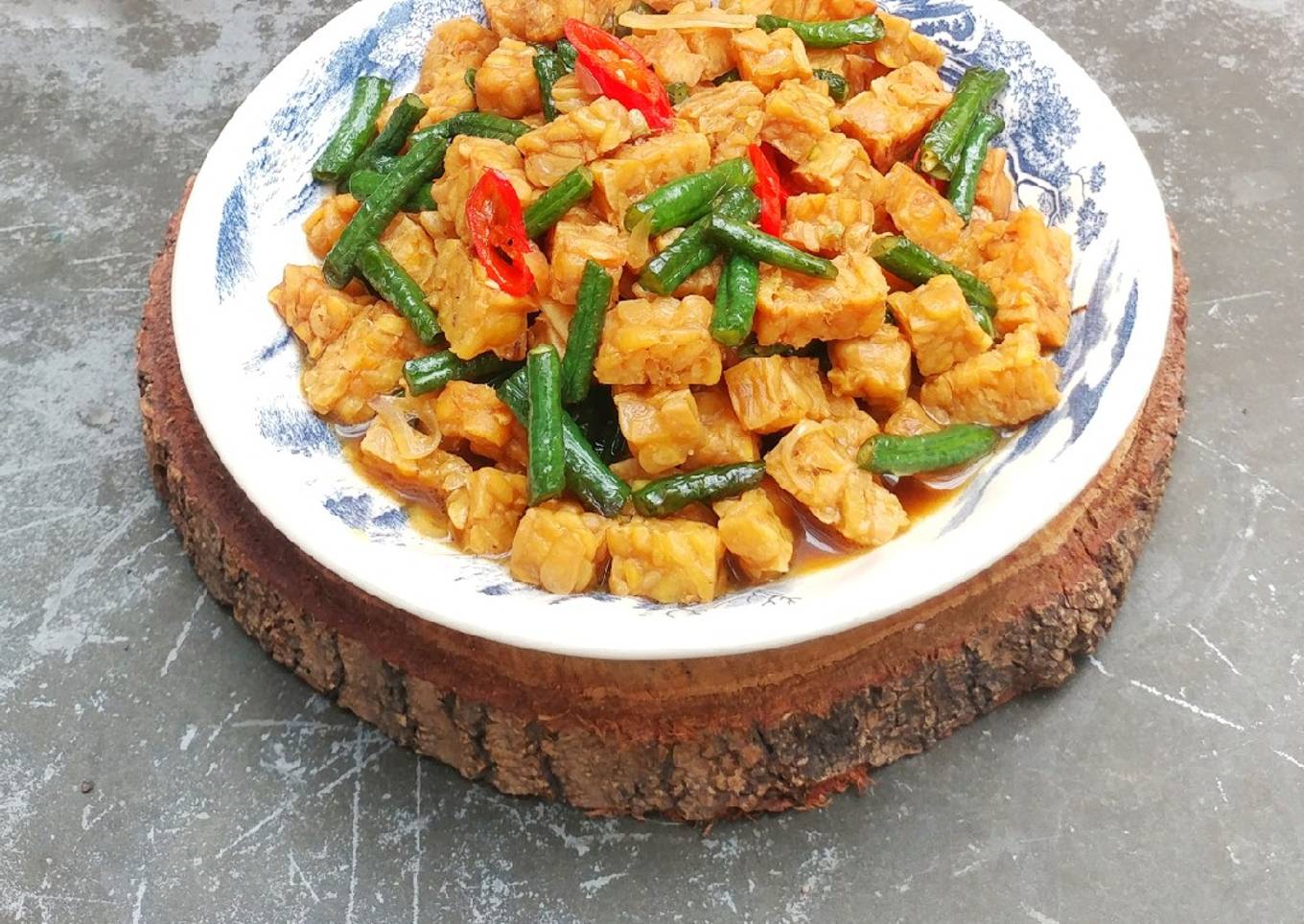 (291) Tumis Tempe Kacang Panjang