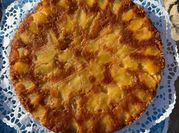 Una foto de tarta invertida