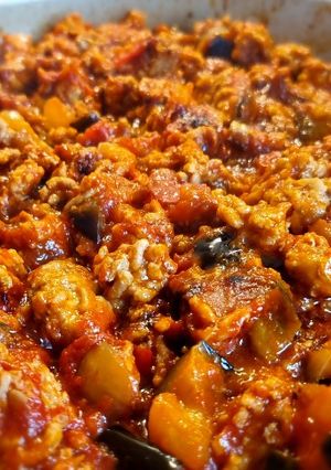 Padlizsános, paradicsomos marha a fekete öves menüm fogyás alatt recept fotója