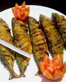 Green masala fish rava fry