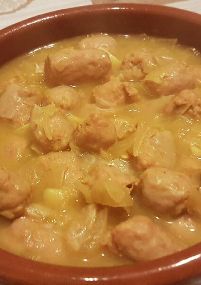 Una foto de Longaniza de pollo con jengibre y cúrcuma