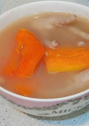花生木瓜雞腳湯 的食譜成品照片