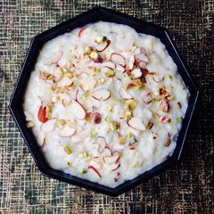 Creamy Almond, Pistachio & Rice Pudding A picture of Creamy Almond, Pistachio & Rice Pudding.