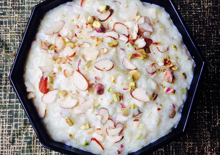 Recipe of Perfect Creamy Almond, Pistachio &amp; Rice Pudding