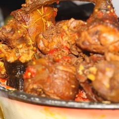 A picture of Peppered Goat Meat.