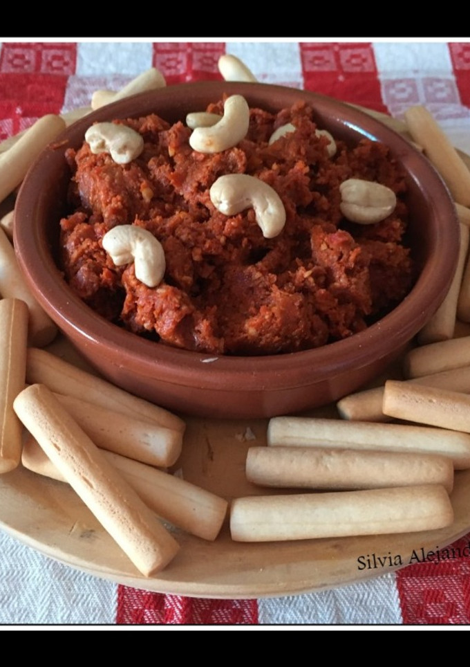 Una foto de Sobrasada vegana