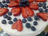 Crema y frutas