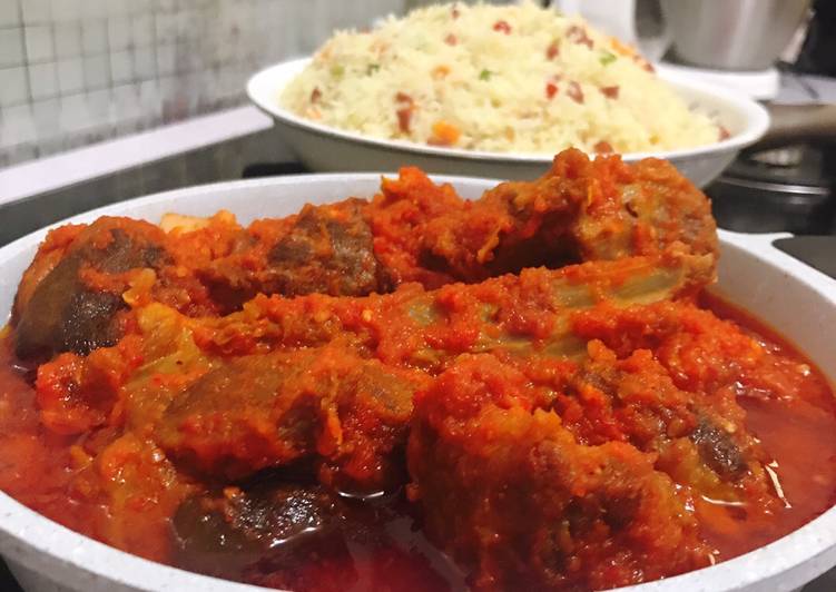 Recipe of Ultimate Fried goat meat stew