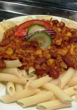 Chilis bab I recept fotója