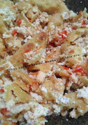 Foto resep Tahu geprek sambal bawang