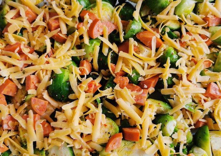 Yummy baked brussels sprouts😋�?