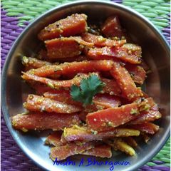 Achari gajar ki sabji A picture of Achari gajar ki sabji.