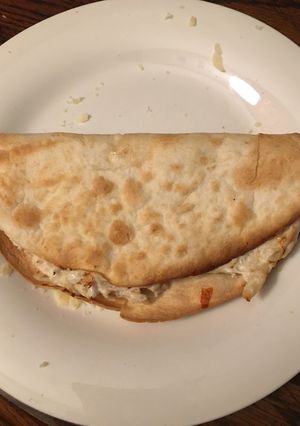A picture of Buffalo chicken quesadilla.