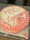 Cake and butter icing decoration