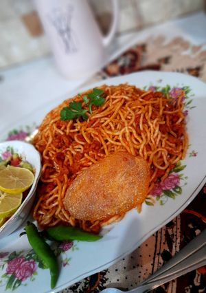 عکسی از دستور ماکارونی با سویا