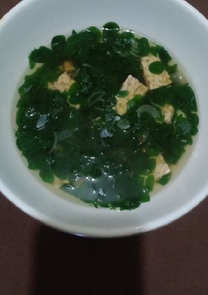 Foto resep Sayur bening kelor tempe semangit