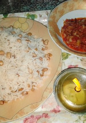 A picture of Rice n beans (garau-garau).
