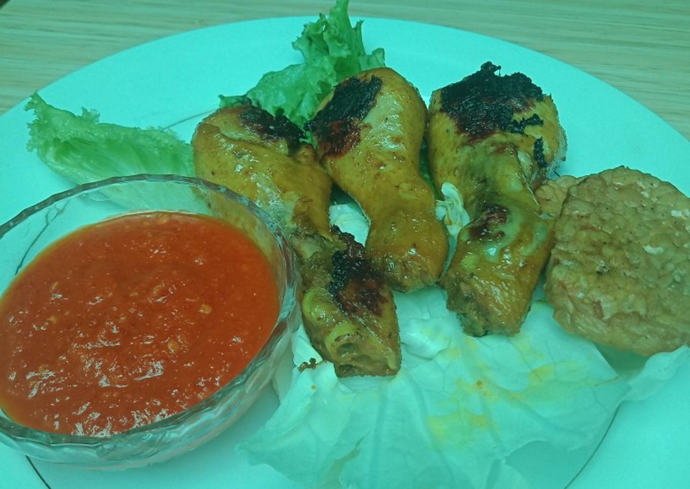 Ayam bakar madu sambal goreng