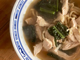 Poached chicken and ginger broth