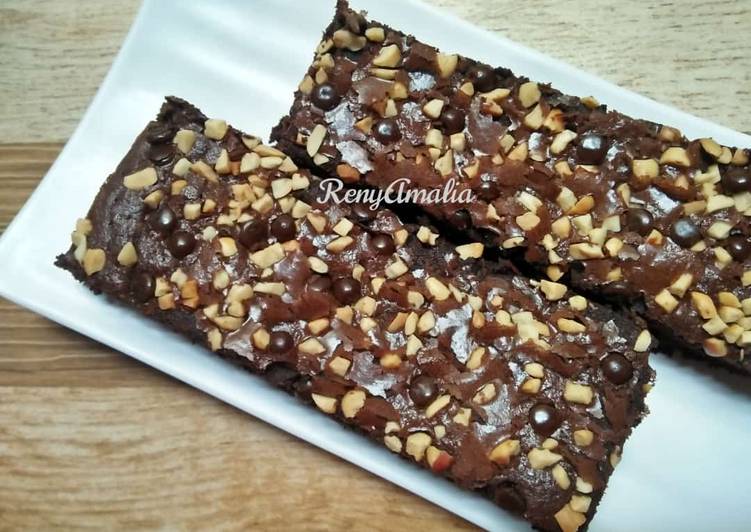 Anti Ribet, Membuat Shiny Crust Brownies 🍫🍰 Bunda Pasti Bisa