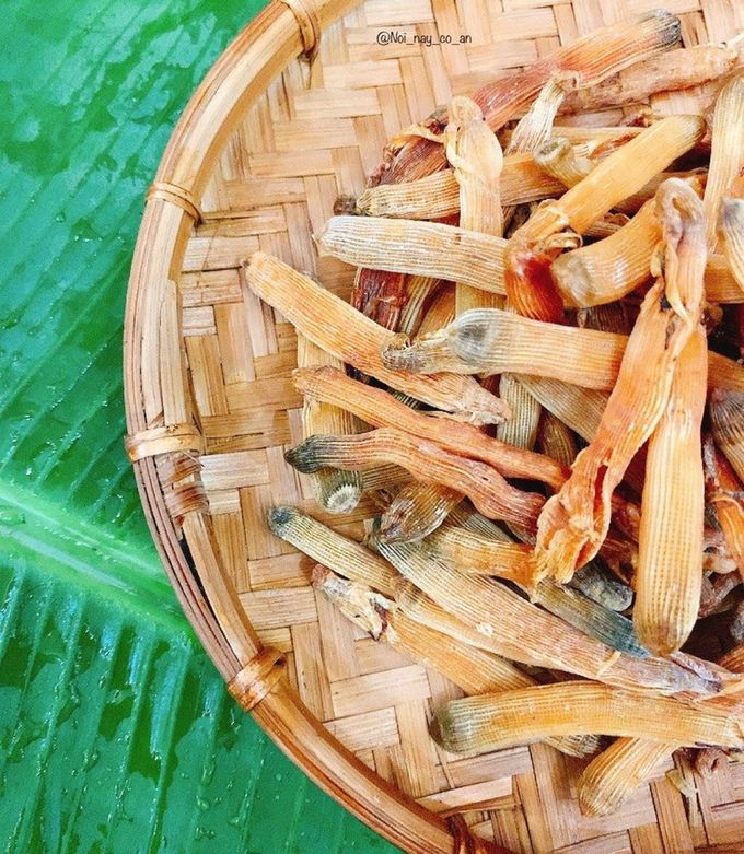 Hình của món Sái sùng rang bằng nồi chiên không dầu.