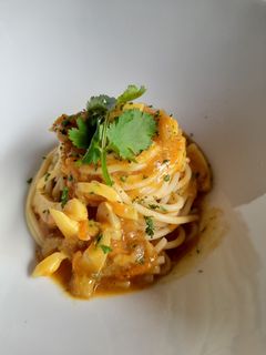 Una foto de Spaghetti con sepia