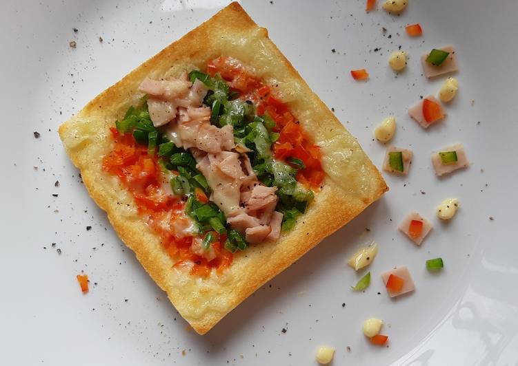 Ham&Bell Pepper Open Toast
