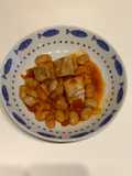 Spezzatino di tonno fresco con umido di fagioli bianchi