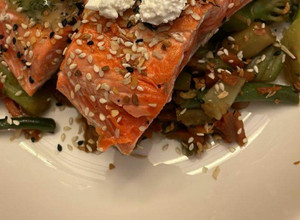 Foto de Salmão no forno