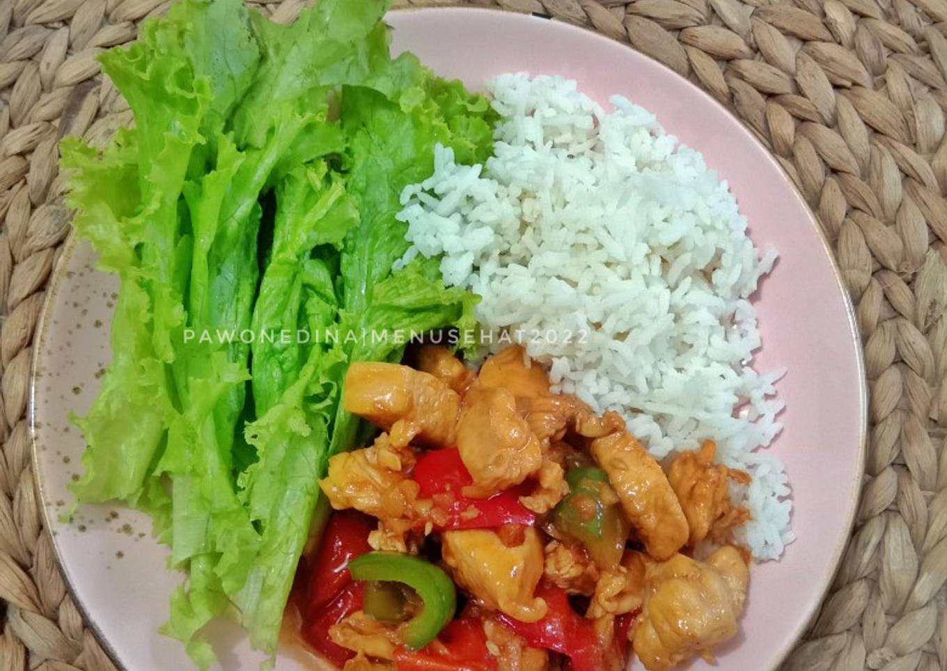 Tumis Ayam Paprika saus Tiram