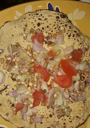 A picture of Sprouted salad papad.