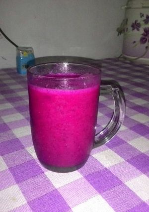 Foto resep Jus yakult buah naga
