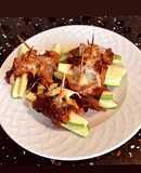 Thịt bò xông khói 🥓cuộn bí ngòi phô mai (eat clean)