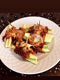 Hình của món Thịt bò xông khói 🥓cuộn bí ngòi phô mai (eat clean).