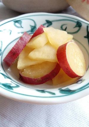 日本疊煮地瓜蘋果 的食譜成品照片