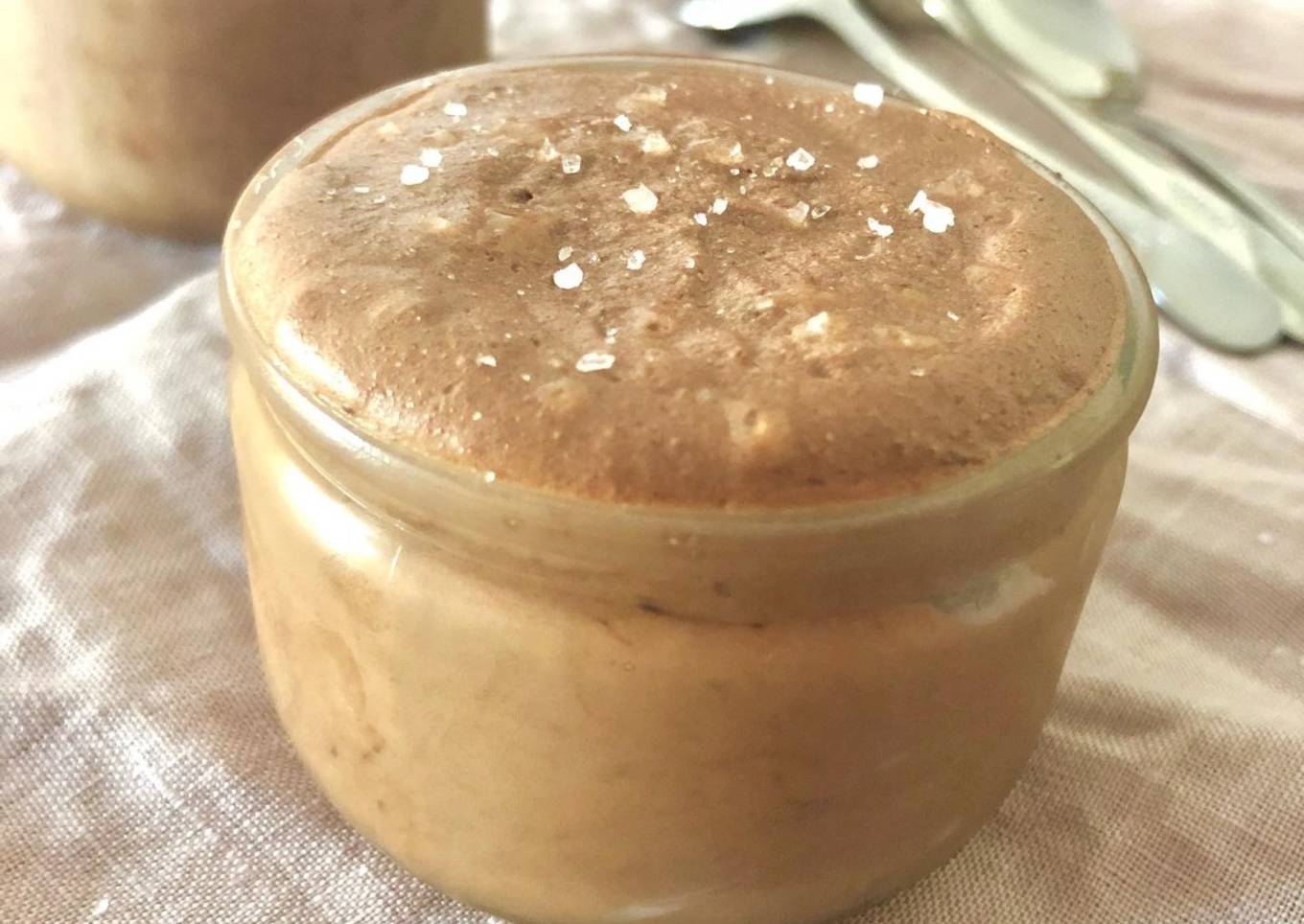 Mousse vegan chocolat noir fleur de sel