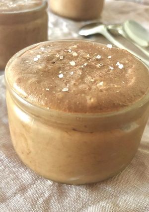 A picture of Vegan Dark Chocolate Mousse with Sea Salt.