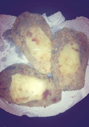 Una foto de Milanesas de berenjenas con queso