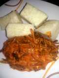 Ukpaka & Boiled Yam